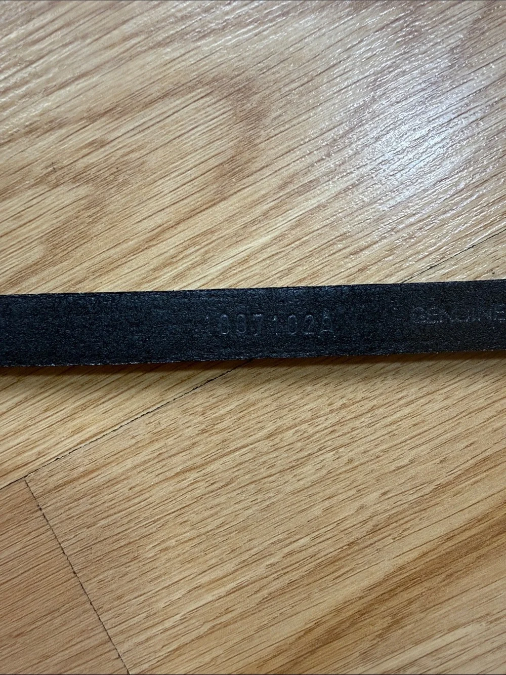 Vintage DKNY Classic Black Leather Slim Belt Silver Buckle Made in USA Small